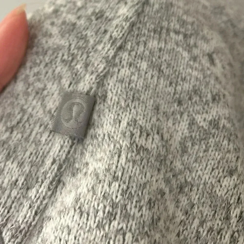 Lululemon Fleece and Thank You Hooded Knit 1/4 Zip Pullover size 6 athleisure